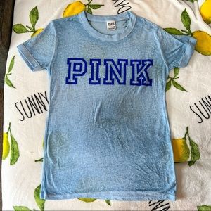 VS PINK lightweight blue short sleeve shirt XS
